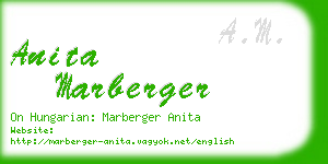 anita marberger business card